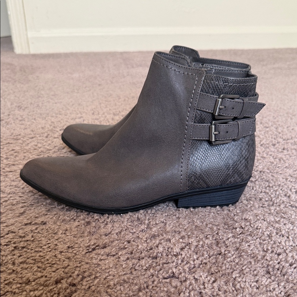 Gray Ankle Boots